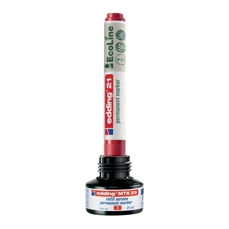 Flacon recharge marqueur permanent rouge