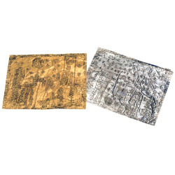 Pochette de 12 feuilles de métal à repousser en aluminium format 21 x