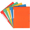 Lot de 5 chemises 3 rabats à élastiques, coloris assortis