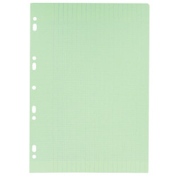 Feuillets mobiles 100 pages 80g, format A4, seyès vert