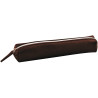Mini trousse simili cuir marron