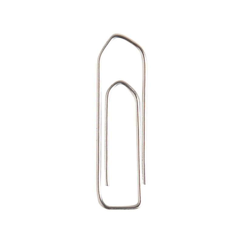 Boîte de 100 trombones 25mm bout chevron