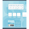 Piqûre 32 pages 17x22 cm, double ligne 3 mm interligne et verticale /