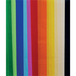 Rouleau de 30 feuilles de papier de soie 50 x 70 cm couleurs assorties