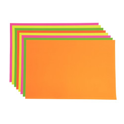 Paquet de 25 feuilles affiche 90g 40x60cm fluo assortis