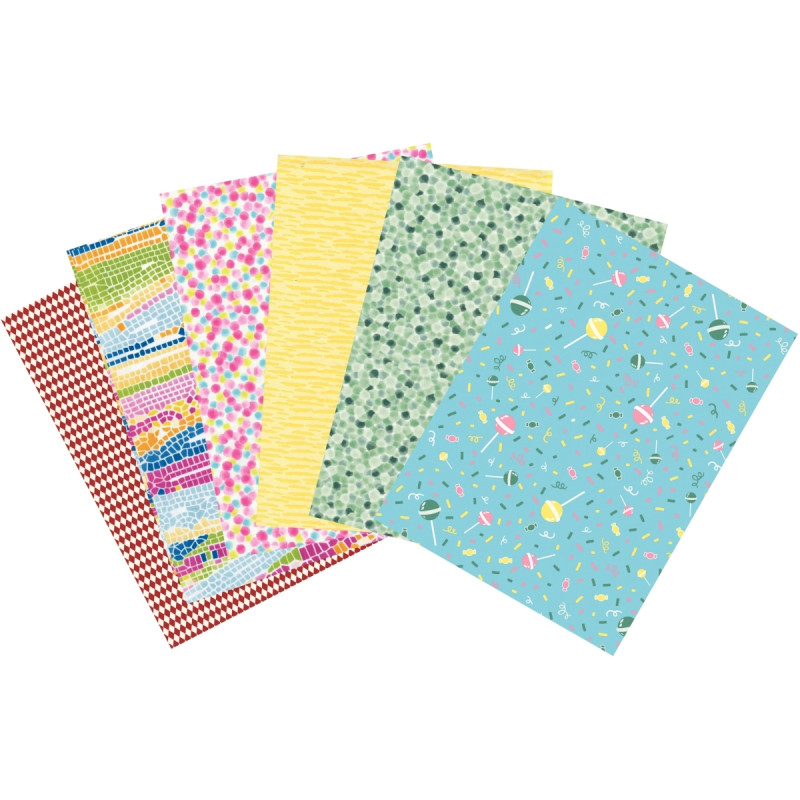Pochette de 30 feuilles pour Décopatch motifs graphiques