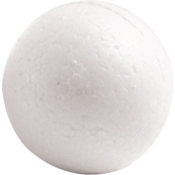 Lot de 10 boules en styropor, diamètre 3,5 cm