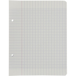 Feuillets mobiles 100 pages 90g, format 17x22 cm, seyès blanc