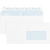 Paquet de 70 enveloppes blanches 110x220mm 80g bande siliconée fenêtre