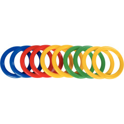 Lot de 10 anneaux à lancer diamètre 15cm