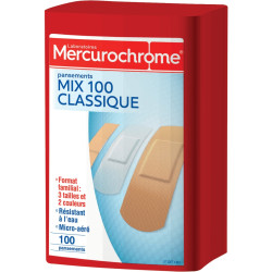 Boite de 100 pansements mix classique