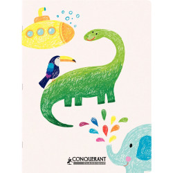 Piqûre 96 pages CONQUERANT couverture personnalisable, format 24x32 cm