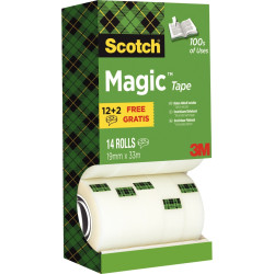Tour distributrice de 14 rouleaux Scotch Magic 19mmx33m