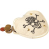 Lot de 6 porte-monnaie coeur en coton