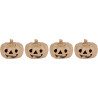Lot de 4 citrouilles en carton brun
