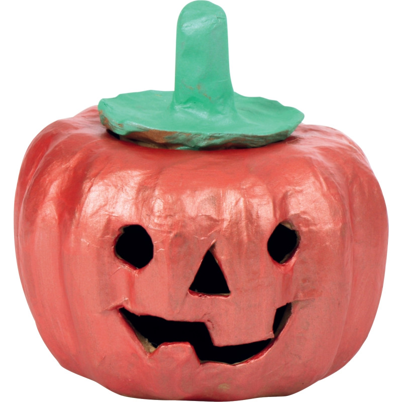 Lot de 4 citrouilles en carton brun