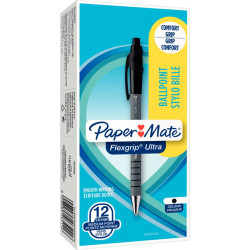 Boîte de 12 stylos Flexgrip Ultra noirs