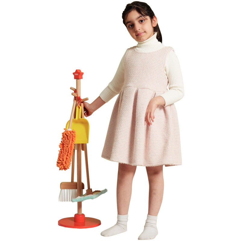 Kit de nettoyage en bois, 6 pièces