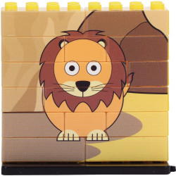 Lot de 6 puzzles UP 14 pièces, les animaux de la savane