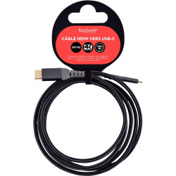 Cable HDMI vers USB-C 1,8m gris