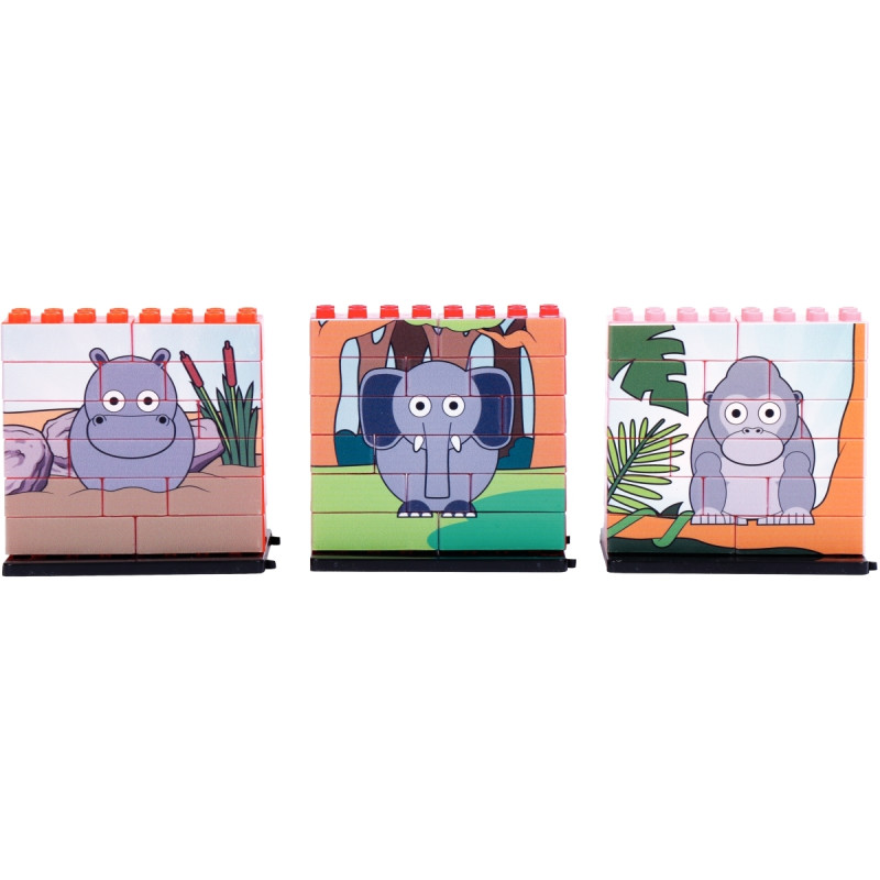 Lot de 6 puzzles UP 14 pièces, les animaux de la savane