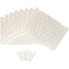 Lot de 8 plateaux pistes graphiques + 8 stylets