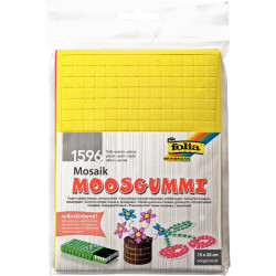 Sac de 6 feuilles mosaïque mousse 15 x 20 cm adhésives