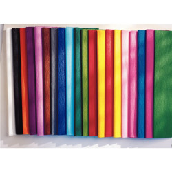 Paquet de 10 feuilles crépon ordinaire 200x50 cm jaune