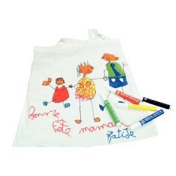 Pochette de 12 feutres SETASKRIB pour tissus, couleurs assorties