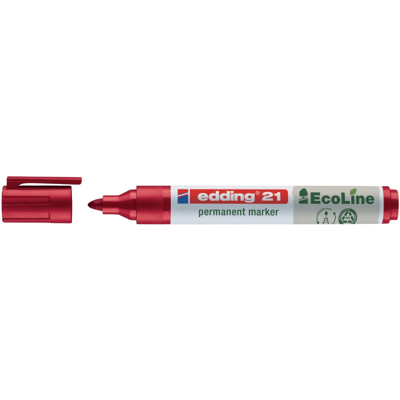 Marqueur permanent Edding 21 pointe ogive rouge