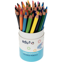 Pot de 36 crayons de couleur Jumbo hexagonaux