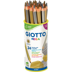 Pot de 24 crayons de couleur or / argent