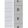 Jeu de 20 intercalaires alphabétiques en polypropylène gris, format A4