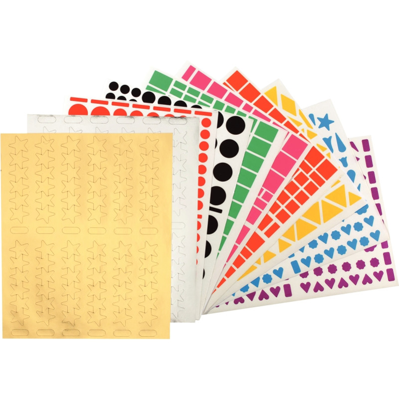 Pochette de 7032 gommettes géométriques assorties
