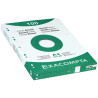 Etui de 100 fiches bristol perforées carte forte 205 g blanc quadrillé