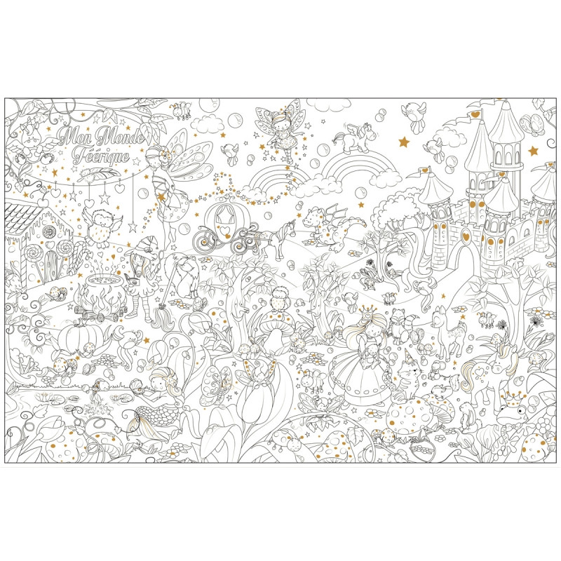Coloriage géant les fées