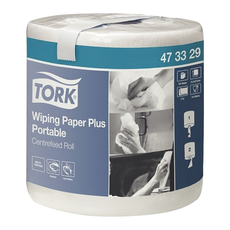 Bobine essuie-tout 2 plis blanche TORK+