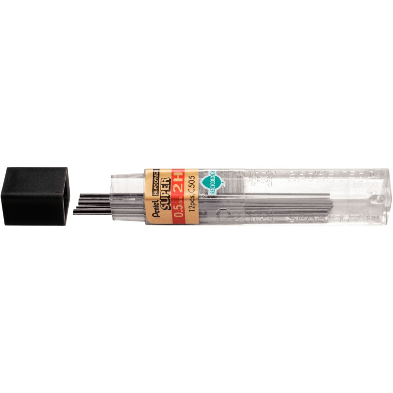 Blister de 2 étuis de 12 mines Hi-Polymer 0,5mm 2H