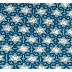 Rouleau papier cadeau bleu et flocons dimension 50m x 0,70m
