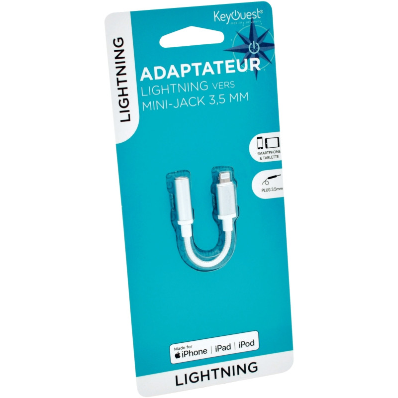 Adaptateur Lightning vers Jack femelle 3,5mm