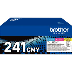 Brother TN241CMY pack de 3 toners laser cyan, magenta et jaune authent