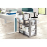 Tour de rangement 3 tiroirs gris foncé
