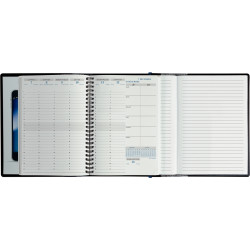 Agenda semainier All in one 15x21cm noir