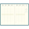 Agenda semainier Volga 16x24cm bleu canard