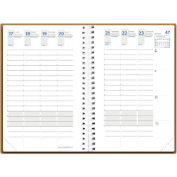 Agenda semainier Time&Life 16x24cm bleu métal