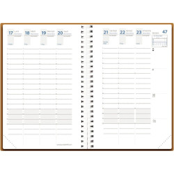 Agenda semainier Time&Life 16x24cm cuivré