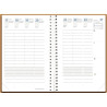 Agenda semainier Time&Life 16x24cm cuivré