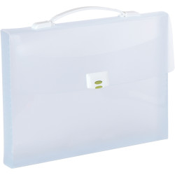 Valisette en polypropylène, dos 4 cm, incolore translucide