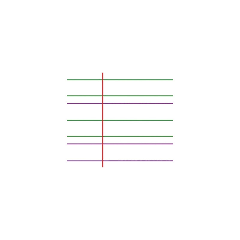 Paquet de 25 affiches imprimées, double lignes 3 mm, 60 x 80 cm