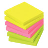 Lot de 6 blocs de notes repositionnables de 80 feuilles 75 x 75 mm cou
